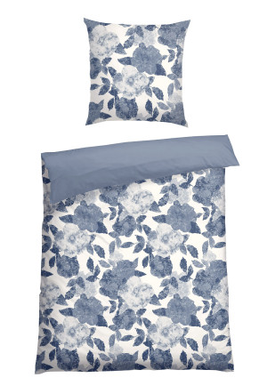 Biancheria da letto reversibile duepezzi Renforcé a fantasia celeste - SCHIESSER Home
