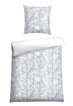 Set di biancheria da letto reversibile duepezzi Renforcé statement print bianco - SCHIESSER 150 Years