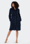 Bathrobe teddy fleece dark blue - Essentials