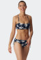 Slip midi per bikini, altezza laterale regolabile, fantasia di coralli color blu scuro - Mix & Match Coral Life