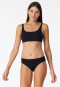 Slip Rio realizzati in cotone biologico a doppia costa, nero - Pure Rib