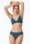 Slip rio a coste doppie in cotone organico blu denim - Pure Rib