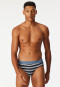 Rio-Slips 3er-Pack Organic Cotton Webgummibund uni/gestreift dunkelblau - 95/5