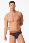 Rio briefs 3-pack plain/stripes dark blue - 95/5