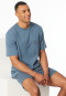 Schlafanzug kurz Organic Cotton Karos graphit - Comfort Nightwear