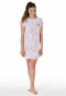 Camicia da notte a maniche corte in cotone organico batik rosa tenue - Nightwear