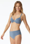 Underwired bra with gliding cups blue-grey - Unique Micro