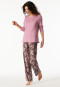 Pigiama lungo floreale palissandro - Comfort Nightwear