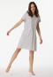 Chemise de nuit manches courtes rayures gris argenté chiné - Casual Essentials