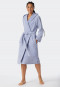Bademantel Leichtfrottee grau gestreift - Feather Terry