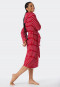 Bademantel Leichtfrottee rot gestreift - Feather Terry