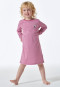 Camicia da notte a manica lunga a righe color malva - Natural Love