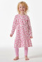 Pigiama lunghezza in Organic Cotton leggings a balze cuori rosé - Girls World