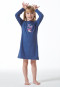Camicia da notte a manica lunga in cotone organico panda blu - Girls World