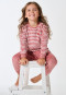 Pigiama lungo in velluto con cuore a righe rosa antico - Nightwear per bambini