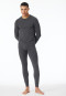 Shirt langarm wärmend dunkelgrau meliert - Casual Warming