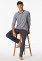 Pyjama long rayures graphite - Long Life Soft