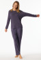 Pyjama long chauffant indigo - Selected Premium Warming