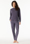 Pyjama long chauffant poignet indigo - Selected Premium Warming "