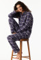 Pyjama lang Flanell indigo kariert - Selected Premium Warming