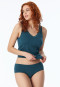 Pantys 2er-Pack petrol/schwarz - Cotton Lace
