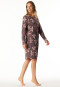 Chemise de nuit manches longues fleurs imprimé mauve - Comfort Nightwear