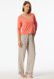 Pants long woven fabric flowers gray-jaspe - Mix+Relax