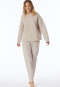 Felpa in jersey e tessuto trapuntato beige - Mix+ Relax