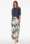 Pyjama long fleurs graphite - selected ! premium