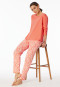 Schlafanzug lang Interlock pfirsich - Modern Nightwear