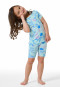 Short pyjamas fine rib sea animals light green - Girls World