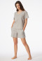 Tee-shirt à manches courtes lin coton bio gris-jaspe- Mix+Relax