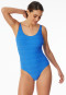 Badeanzug Jersey recycelt Streifen aquarium - Aqua