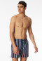 Pantaloncini da bagno in tessuto riciclato a strisce blu notte - Aqua