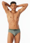 Costume da bagno riciclato in tessuto a maglia con fantasia - Aqua