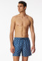 Swim shorts woven fabric recycled palm trees atlantic blue - Aqua