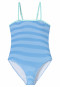 Maillot de bain tricot recyclé SFP 40+ rayures aquarium - Aqua