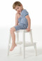Schlafanzug kurz Ringel jeansblau - Natural Love