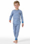 Pigiama lungo A righe blu denim - Natural Love