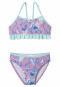 Bikini bustier en tricot recyclé SFP 40+ animaux marins volants baie - Aqua