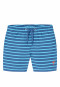 Pantaloncini da bagno in tessuto riciclato SPF40+ a strisce - Ciano