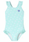 Maillot de bain en tricot recyclé SFP 40+ pois tortue vert clair - Aqua