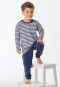 Pyjama long poignet rayures bleu foncé - Kids Nightwear