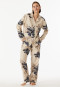 Pyjama lang Flanell Blumen macchiato - Comfort Interlock