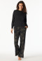 Pyjama long interlock ginkgo noir - Modern Nightwear