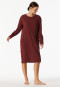 Sleep shirt long-sleeve interlock warming burgundy - Selected Premium Warming