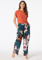 Hose lang Viskose-Webware Blumen multicolor  Mix+Relax