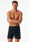 Boxershorts Feininterlock kariert nachtblau- Fine Interlock