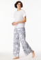 Pants long statement print white-blue - SCHIESSER 150 Years