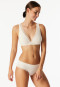 Soft underwired bra molded without underwire lace off-white - Unique Cotton